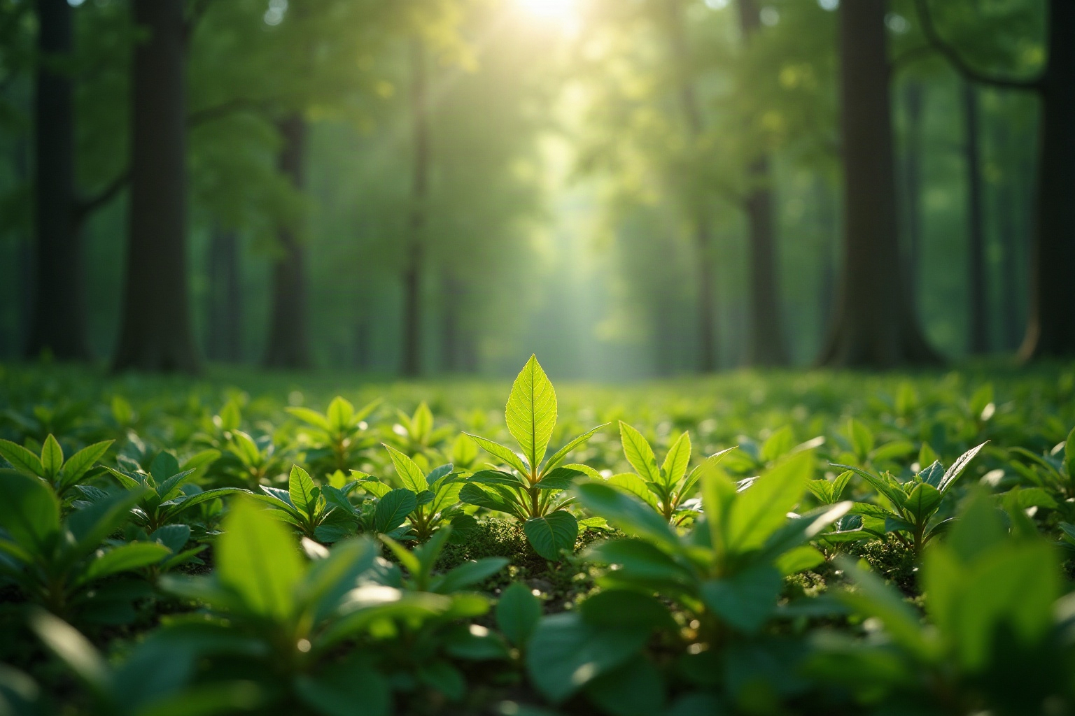 create a green forst image
